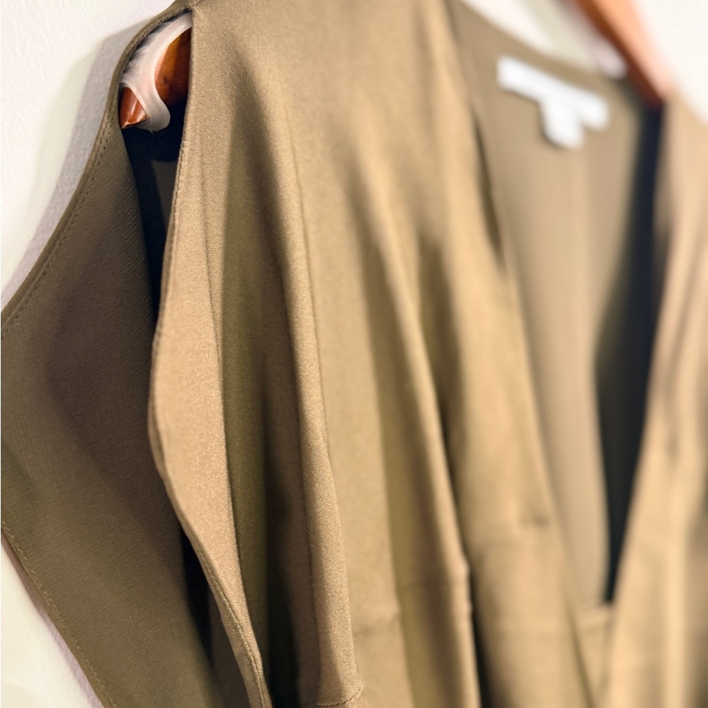 Diane Von Furstenberg Women’s Gwyneth Safari Olive Wrap Stretch Silk Dress Sze10 - Picture 5 of 16
